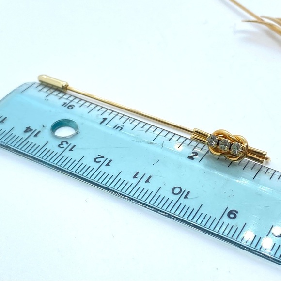 Goldtone Stick Pin Bundle AMWAY and Rhinestone Vintage - Picture 4 of 8